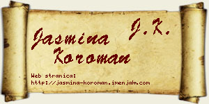Jasmina Koroman vizit kartica